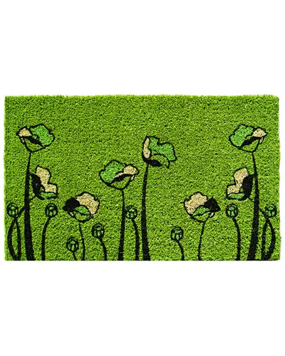 Entryways Green Tulips Coir Doormat