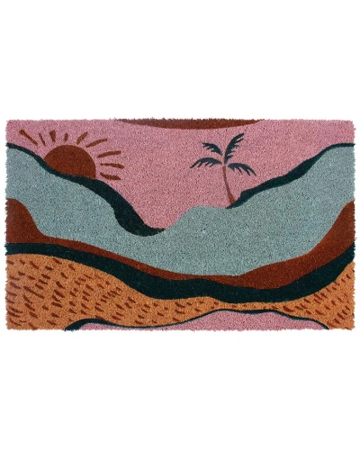 Entryways Island Sunrise Coir Doormat In Multicolor