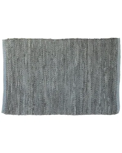 Entryways Jackson Leather Rug In Blue