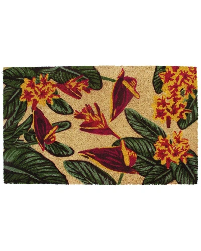 Entryways Paradise In Bloom Coir Doormat In Multicolor