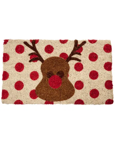Entryways Rudolf Hand-woven Doormat In Burgundy