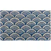 Entryways Scalloped Coir Doormat In Blue