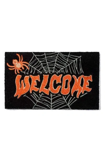 Entryways Spider Web Welcome Doormat In Black