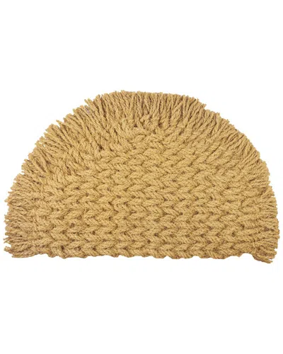 Entryways Sun Half Round Woven Coconut Fiber Doormat In Natural