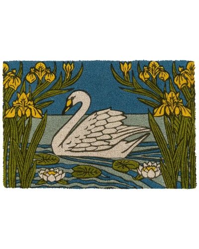 Entryways Swan & Iris Large Coir Doormat In Multicolor