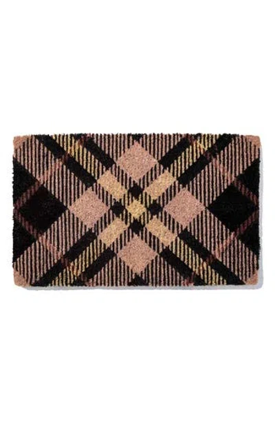 Entryways Tartan Plaid Doormat In Brown