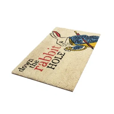 Entryways Victoria And Albert Museum Down The Rabbit Hole Coir Doormat In Beige