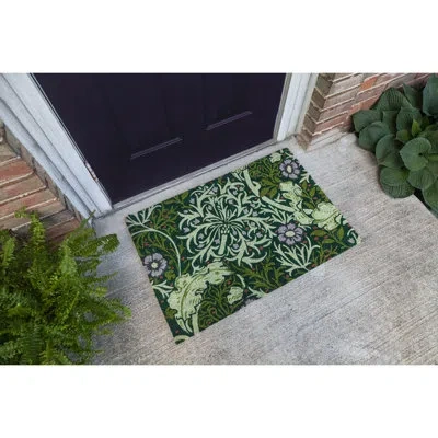 Entryways Victoria And Albert Museum Love In A Mist Coir Doormat In Green
