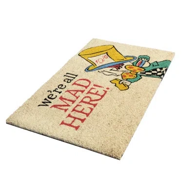 Entryways Victoria And Albert Museum Mad Hatter Coir Doormat In Beige