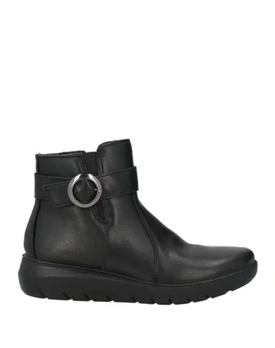 Enval Soft Woman Ankle Boots Black Size 7 Leather