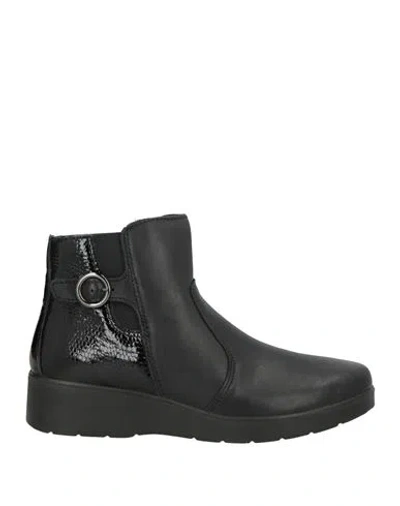 Enval Soft Woman Ankle Boots Black Size 7 Leather