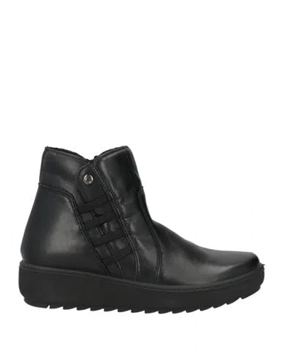 Enval Soft Woman Ankle Boots Black Size 7 Leather