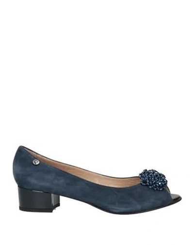 Enval Soft Woman Pumps Navy Size 5 Goat Skin In Blue
