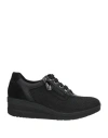 Enval Soft Woman Sneakers Black Size 11 Leather, Synthetisches Material In Black