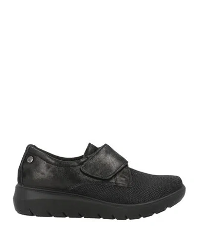 Enval Soft Woman Sneakers Black Size 6 Leather, Synthetisches Material
