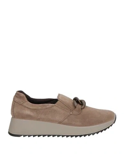 Enval Soft Woman Sneakers Taupe Size 8 Leather In Brown