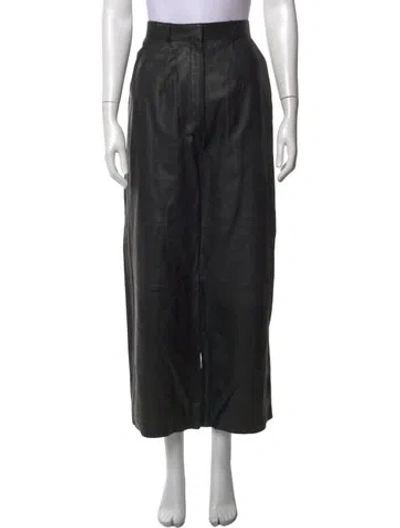 Pre-owned Envelope1976 Leather Straight Leg Pants W/ Tags In Black