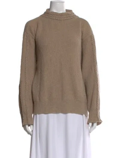 Pre-owned Envelope1976 Merino Wool Turtleneck Sweater In Neutral