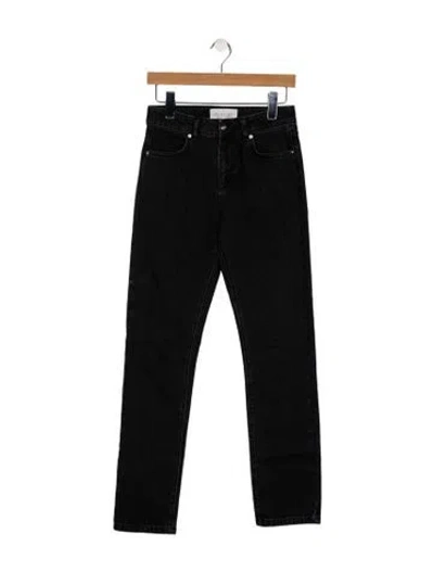 Pre-owned Envelope1976 Mid-rise Straight Leg Jeans In Black