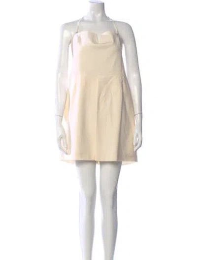 Pre-owned Envelope1976 Wool V-neck Romper W/ Tags In Neutral