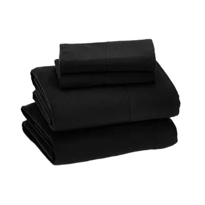 Enviohome Cotton Blend Jersey Knit Sheet Set In Black