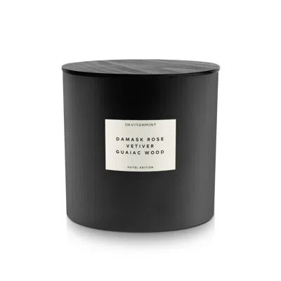 Environment 55oz Candle Inspired By Le Labo Rose 31® And Fairmont Hotel® - Damask Rose | Vetiver | Guaiac Wood In Black;white