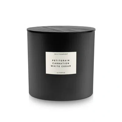 Environment 55oz Candle Inspired By Ysl L'homme® - Petitgrain | Carnation | White Cedar In Black;white