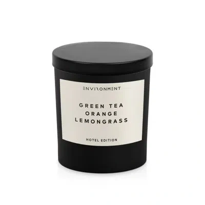 Environment 8oz Candle Inspired By Delano Beach Club Hotel® - Green Tea | Orange | Lemongrass In Black;white