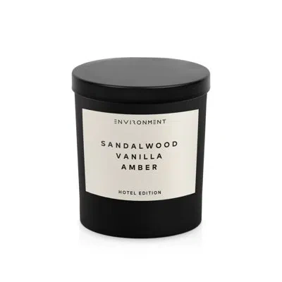 Environment 8oz Candle Inspired By Hotel Costes® - Sandalwood | Vanilla | Amber In Black;white