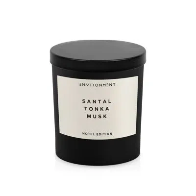 Environment 8oz Candle Inspired By Le Labo Santal® And 1 Hotel®- Santal | Tonka | Musk In Black;white