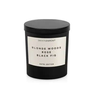 Environment 8oz Candle Inspired By The Edition Hotel® - Blonde Woods | Rose | Black Fig In Black;white