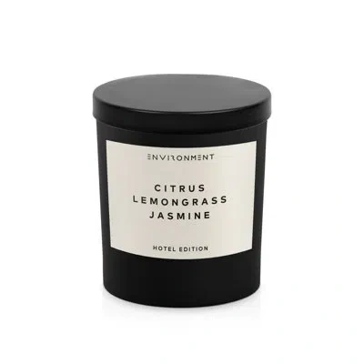 Environment 8oz Candle Inspired By W Hotel® - Citrus | Lemongrass | Jasmine In Black;white