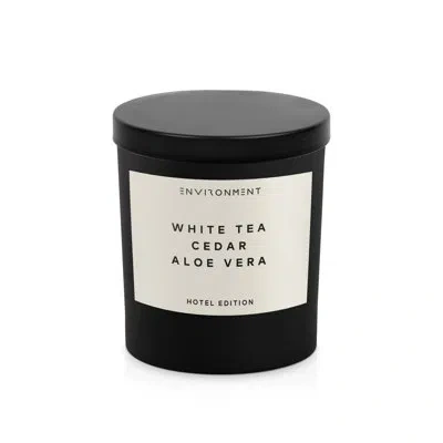 Environment 8oz Candle Inspired By Westin Hotel® - White Tea | Cedar | Aloe Vera In Black;white