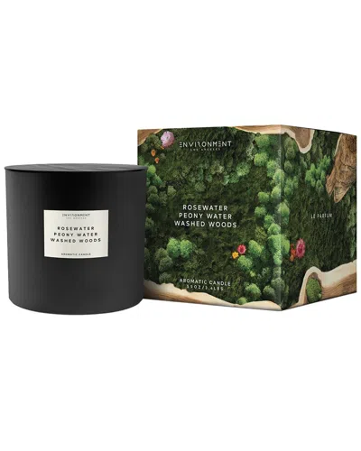 Environment Los Angeles Environment 55oz Candle Inspired By Issey Miyake L'eau D'issey® Rosewater, Peony Water & Washed Wood In Black