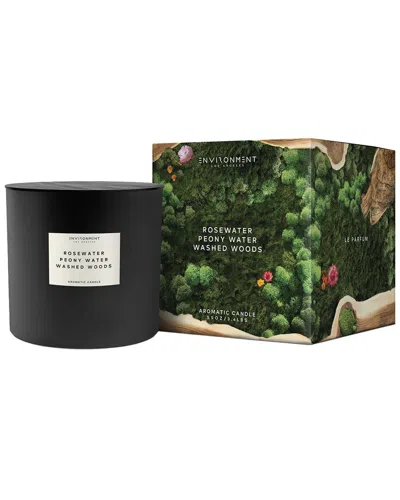 Environment Los Angeles Environment 55oz Candle Inspired By Issey Miyake L'eau D'issey® Rosewater,  Peony Water & Washed Woo In Black