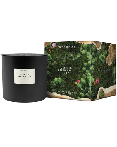 Environment Los Angeles Environment 55oz Candle Inspired By The Wynn Hotel® Jasmine, Green Melon & Lily In Black