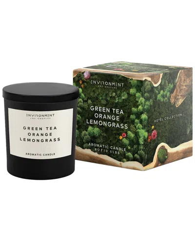 Environment Los Angeles Environment 8oz Candle Inspired By Delano Beach Club Hotel® Green Tea, Orange & Lemongrass In Black