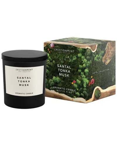 Environment Los Angeles Environment 8oz Candle Inspired By Le Labo Santal® And 1 Hotel® Santal, Tonka & Musk In Black