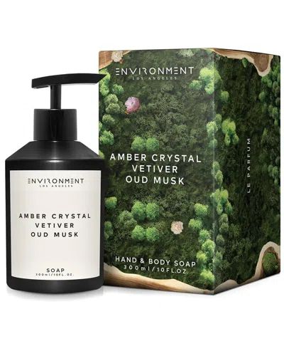 Environment Los Angeles Environment Hand Soap Inspired By Baccarat Rouge 540® Amber Crystal, Vetiver & Oud Musk In Black