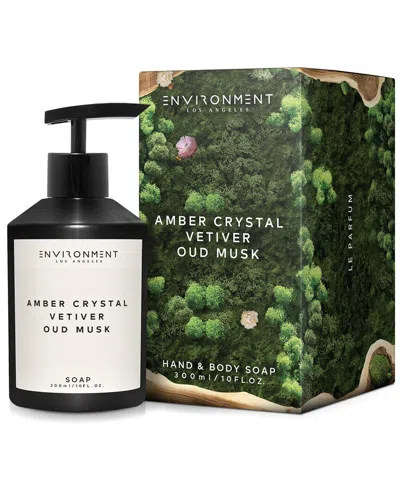 Environment Los Angeles Environment Hand Soap Inspired By Baccarat Rouge 540® Amber Crystal, Vetiver &  Oud Musk In Black