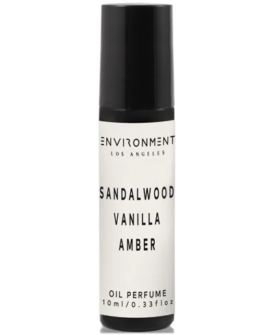 Environment Sandalwood, Vanilla & Amber Roll-on Oil Perfume (inspired By 5-star Luxury Hotels), 0.33 Oz. In White