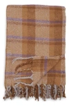Envogue Fall In Love Plaid Throw Blanket In Sand