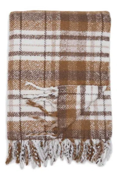 Envogue Harrier Plaid Throw Blanket In Mauve