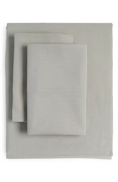 Envogue Steel 4-piece Cotton Sheet Set In Gray