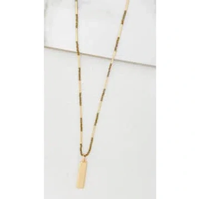 Envy Gold & Taupe Crystal Necklace