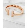 ENVY JEWELLERY GOLD CUFF WITH T SHAPED OPEN