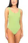 Envya One-piece Swimsuit In Salt And Lime In Multi