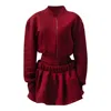 Enxhaline Black / Blue / Brown Inej Set In Burgundy Color