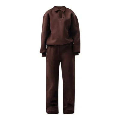 Enxhaline Brown / Black / Blue Eclips Set In Dark Brown Color