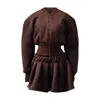 Enxhaline Brown / Black / Blue Inej Set In Dark Brown Color